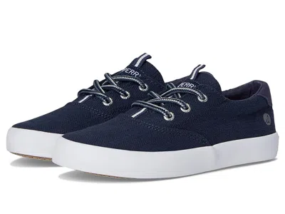 Sperry Spinnaker Washable (little Kid/big Kid) Boy's Shoes Navy 1 : 2 Little Kid M, Leather In Blue