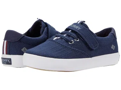 Sperry Spinnaker Washable (little Kid/big Kid) Girl's Shoes Navy : 8 Toddler M, Leather In Blue