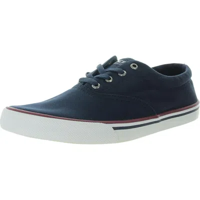 Sperry Striper Ii Cvo Uni Mens Lace-up Canvas Casual And Fashion Sneakers In Blue