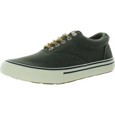 Sperry Striper Storm Cvo Mens Lace-up Canvas Casual And Fashion Sneakers In Green