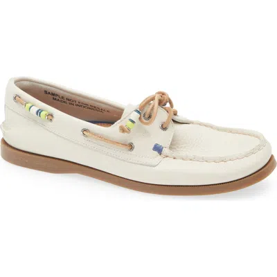 Sperry Top-sider® Sperry Authentic Original 2-eye Beaded Boat Shoe In White Bead