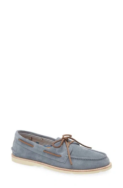 Sperry Top-sider® Sperry Authentic Original™ 2-eye Lugged Boat Shoe In Soft Blue Leather Suede