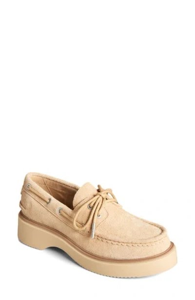 Sperry Top-sider® Sperry Bayside Platform Boat Shoe In Bone/beige