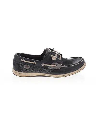 Pre-owned Sperry Top-sider® Flats Black Shoes