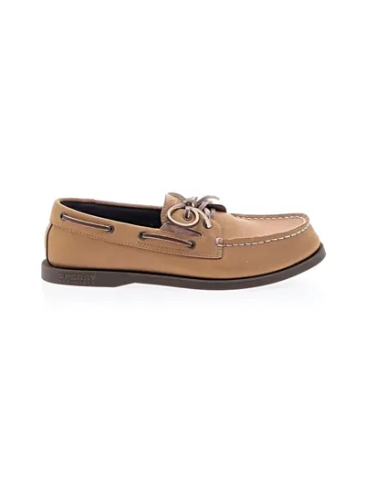 Pre-owned Sperry Top-sider® Flats Tan Shoes In Brown