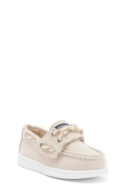 Sperry Top-sider® Kids' Canvas Boat Shoe In Light Khaki