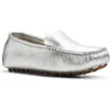 Sperry Top-sider® Sperry Port Driving Shoe In Silver Leather Tumbled