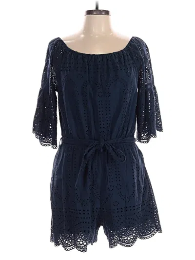 Pre-owned Sperry Top-sider® Romper Blue Paisley Pattern Boatneck Rompers