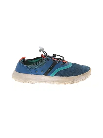 Pre-owned Sperry Top-sider® Kids' Sneakers Blue Color Block Pattern Shoes