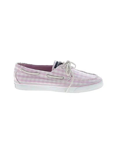 Pre-owned Sperry Top-sider® Sneakers Purple Checkered/gingham Pattern Shoes