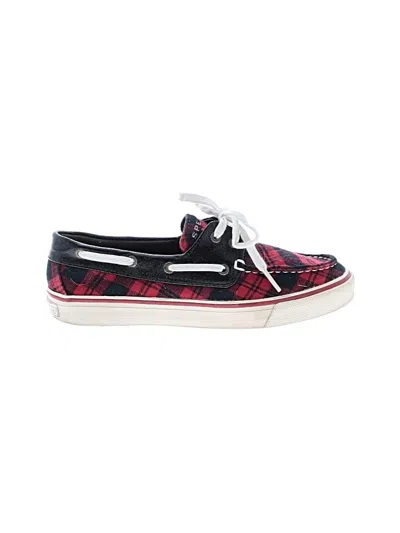 Pre-owned Sperry Top-sider® Sneakers Red Plaid Pattern Shoes