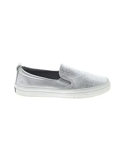 Pre-owned Sperry Top-sider® Sneakers Silver Metallic Pattern Shoes