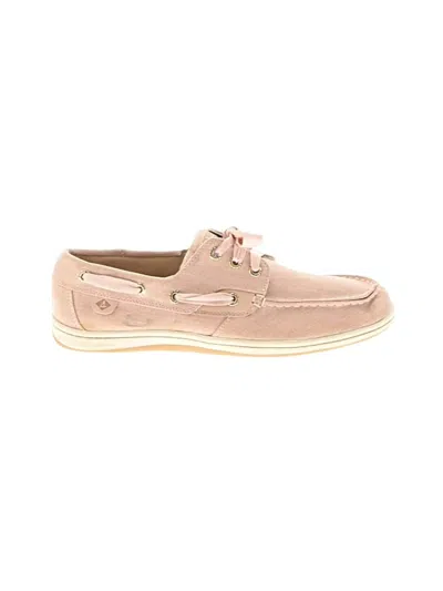 Pre-owned Sperry Top-sider® Sneakers Tan Solid Pattern Shoes In Brown
