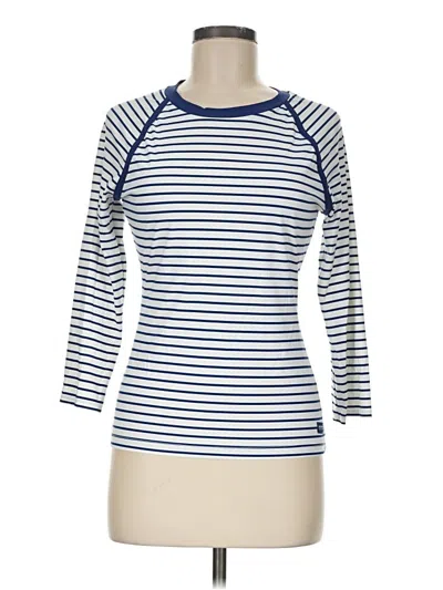 Pre-owned Sperry Top-sider® 3/4 Sleeve T-shirt Blue Boatneck Tops