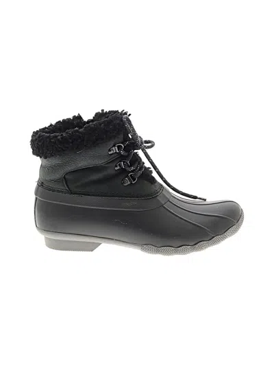 Pre-owned Sperry Top-sider® Ankle Boots Black Shoes