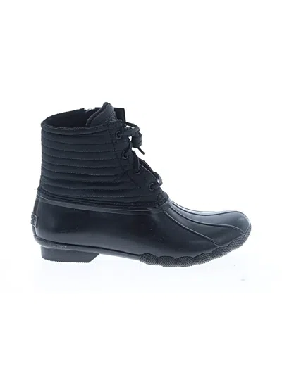 Pre-owned Sperry Top-sider® Ankle Boots Black Shoes