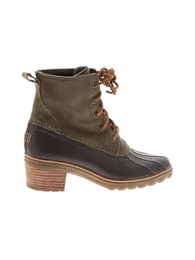 Pre-owned Sperry Top-sider® Ankle Boots Green Shoes