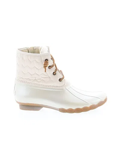 Pre-owned Sperry Top-sider® Ankle Boots Ivory Shoes In White