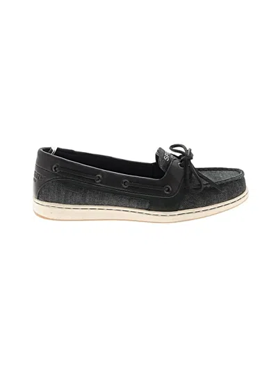 Pre-owned Sperry Top-sider® Flats Black Shoes