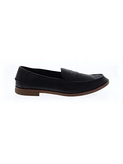 Pre-owned Sperry Top-sider® Flats Black Solid Pattern Shoes