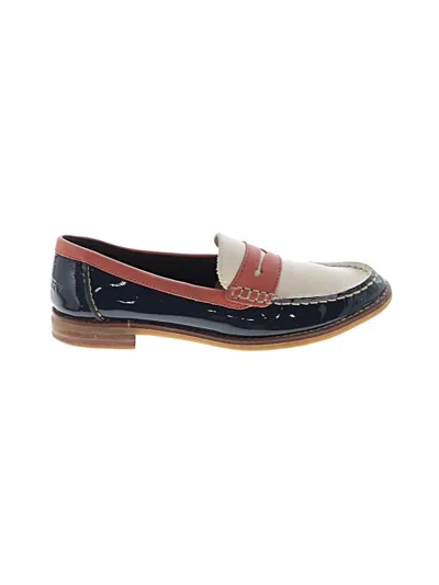 Pre-owned Sperry Top-sider® Flats Blue Color Block Pattern Shoes