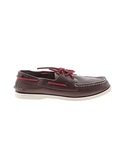 Pre-owned Sperry Top-sider® Flats Burgundy Shoes