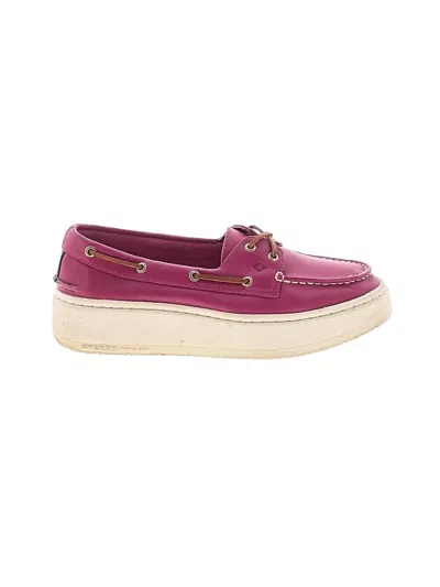 Pre-owned Sperry Top-sider® Flats Burgundy Shoes