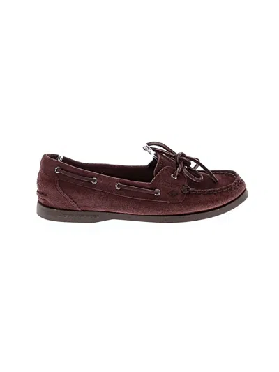 Pre-owned Sperry Top-sider® Flats Burgundy Shoes