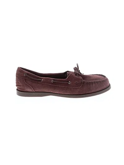 Pre-owned Sperry Top-sider® Flats Burgundy Shoes