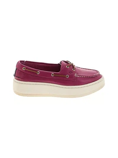 Pre-owned Sperry Top-sider® Flats Burgundy Shoes