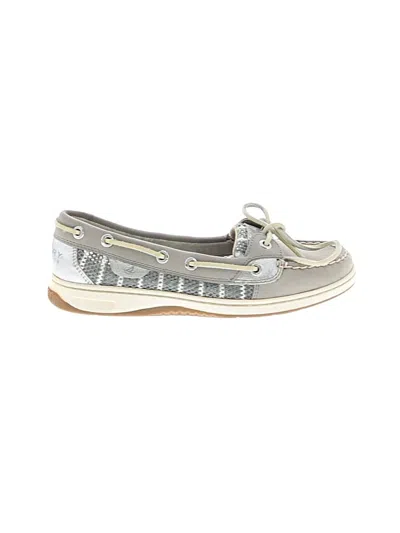 Pre-owned Sperry Top-sider® Flats Gray Shoes