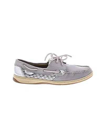 Pre-owned Sperry Top-sider® Flats Gray Shoes