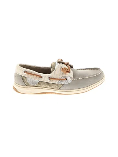 Pre-owned Sperry Top-sider® Flats Gray Shoes