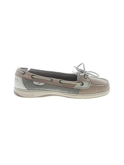 Pre-owned Sperry Top-sider® Flats Gray Shoes