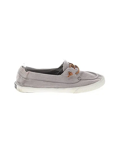 Pre-owned Sperry Top-sider® Flats Gray Shoes