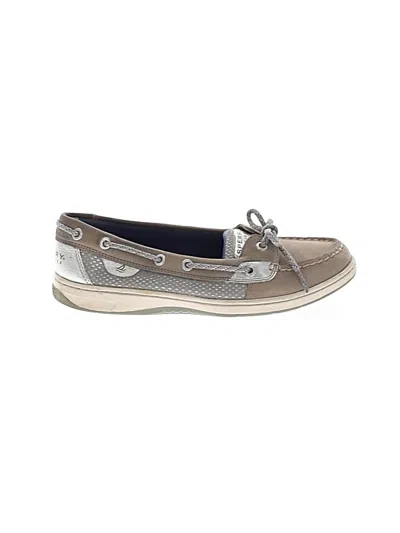 Pre-owned Sperry Top-sider® Flats Gray Shoes