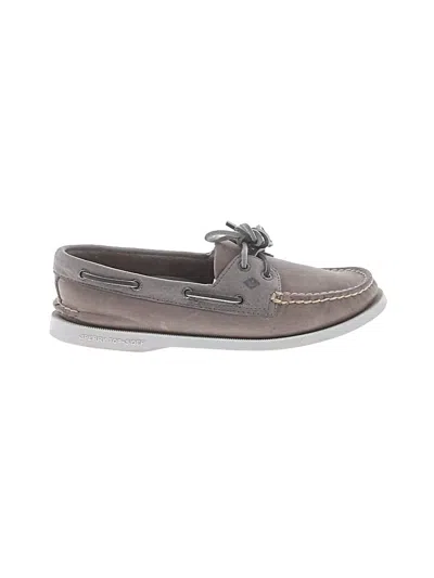 Pre-owned Sperry Top-sider® Flats Gray Shoes