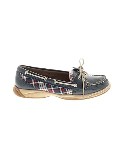 Pre-owned Sperry Top-sider® Flats Red Plaid Pattern Shoes