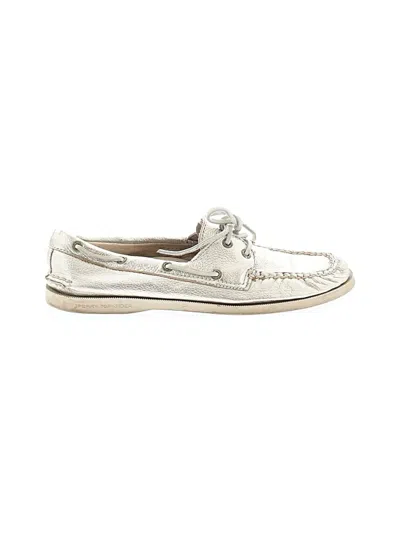 Pre-owned Sperry Top-sider® Flats Silver Shoes