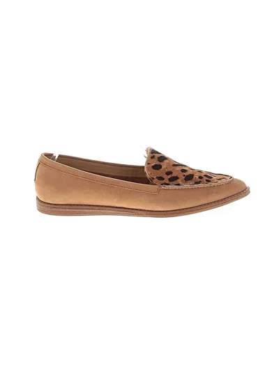 Pre-owned Sperry Top-sider® Flats Tan Animal Print Pattern Shoes In Brown