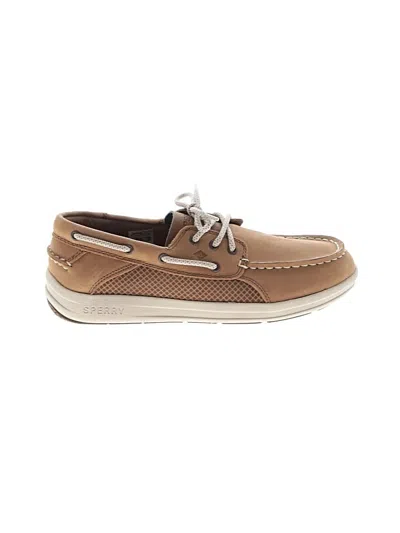 Pre-owned Sperry Top-sider® Flats Tan Shoes In Brown