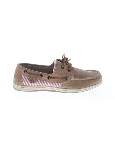 Pre-owned Sperry Top-sider® Flats Tan Shoes In Brown