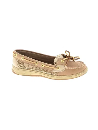 Pre-owned Sperry Top-sider® Flats Tan Shoes In Brown
