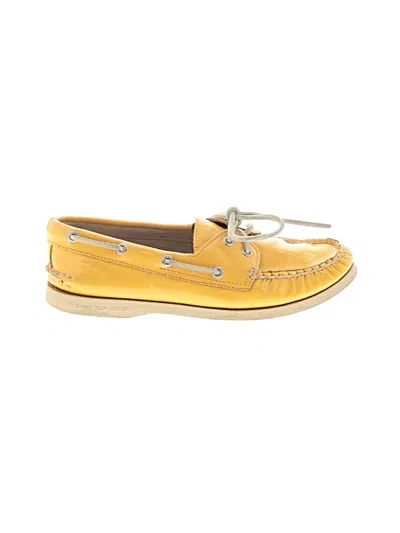 Pre-owned Sperry Top-sider® Flats Yellow Shoes