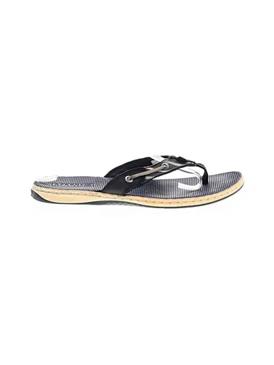 Pre-owned Sperry Top-sider® Flip Flops Black Shoes
