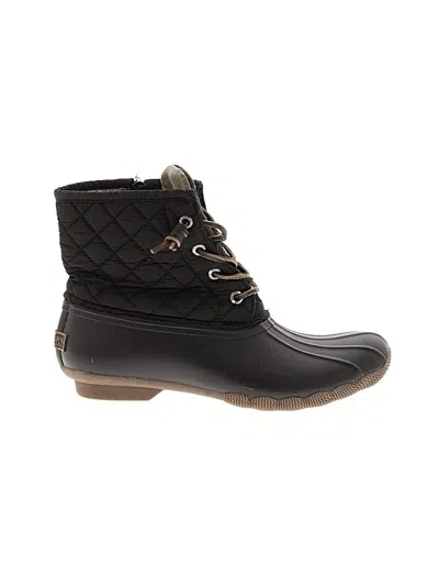 Pre-owned Sperry Top-sider® Rain Boots Black Shoes