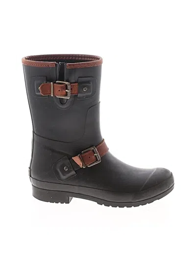 Pre-owned Sperry Top-sider® Rain Boots Black Shoes