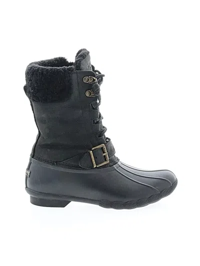 Pre-owned Sperry Top-sider® Rain Boots Black Shoes