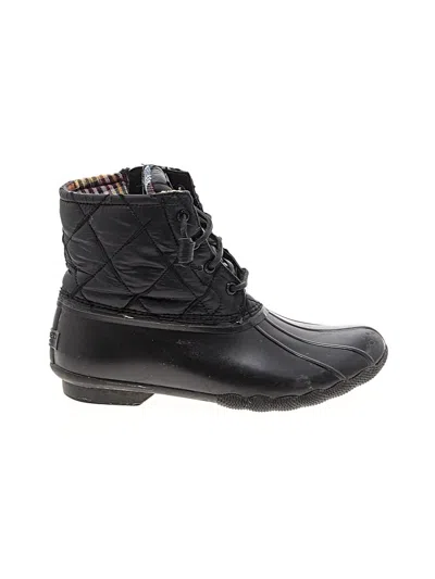 Pre-owned Sperry Top-sider® Rain Boots Black Shoes