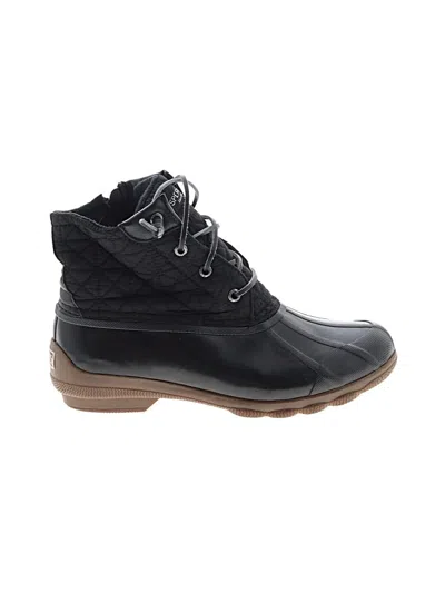Pre-owned Sperry Top-sider® Rain Boots Black Shoes